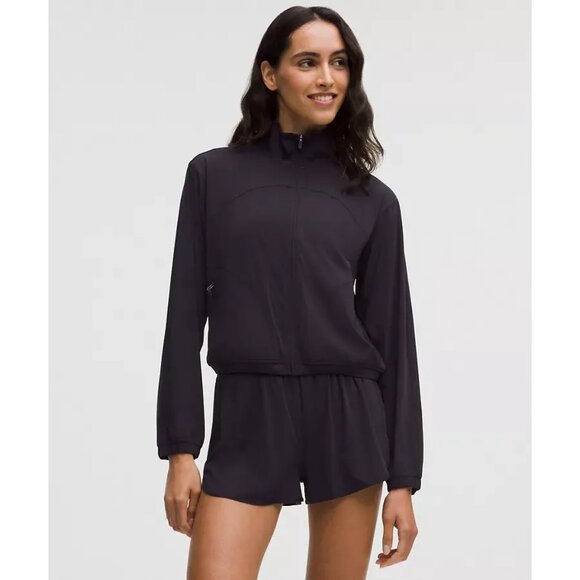 Lululemon Sleek Full-Zip Jacket XL Nightmoth Lightweight Activewear With Pockets - Picture 1 of 3